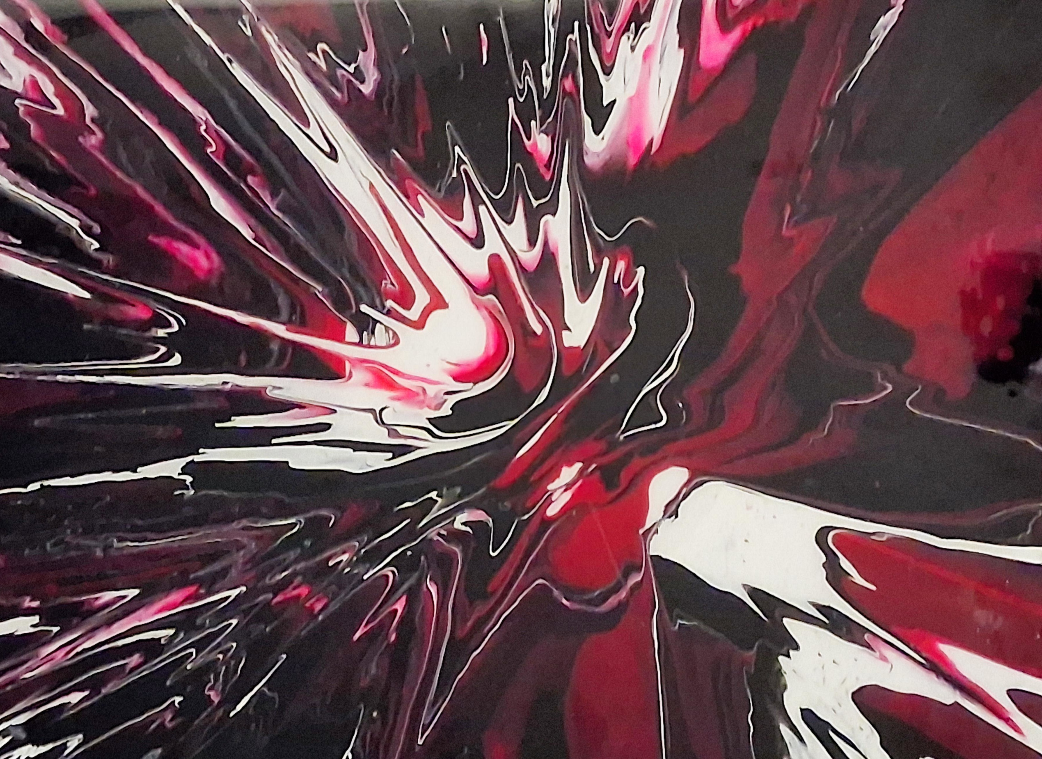 Rift in Bloom - pour painting by Chris Broussard